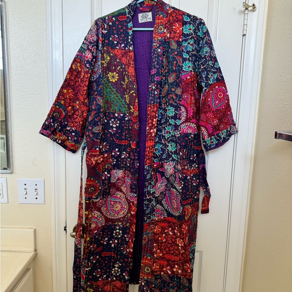 Tree of life duster overcoat